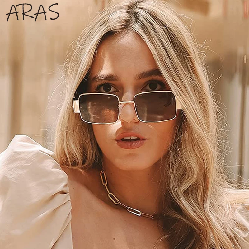 

Retro Rectangle Sunglasses For Women Fashion Metal Frame Sun Glasses Men 2022 Luxury Brand Vintage Car Driving Shades Sunglass