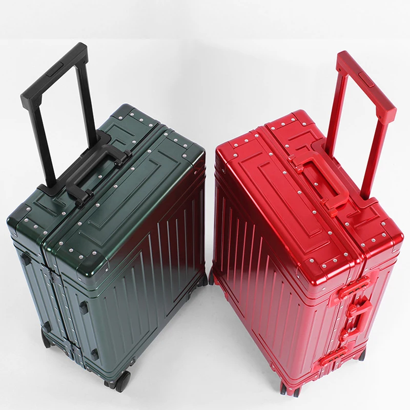 

20"24"26"29" Inch Aluminum Trolley Suitcase Waterproof Metallic Cabin Luggage Trolly Bag Aluminium Travel Suitcase With Wheels