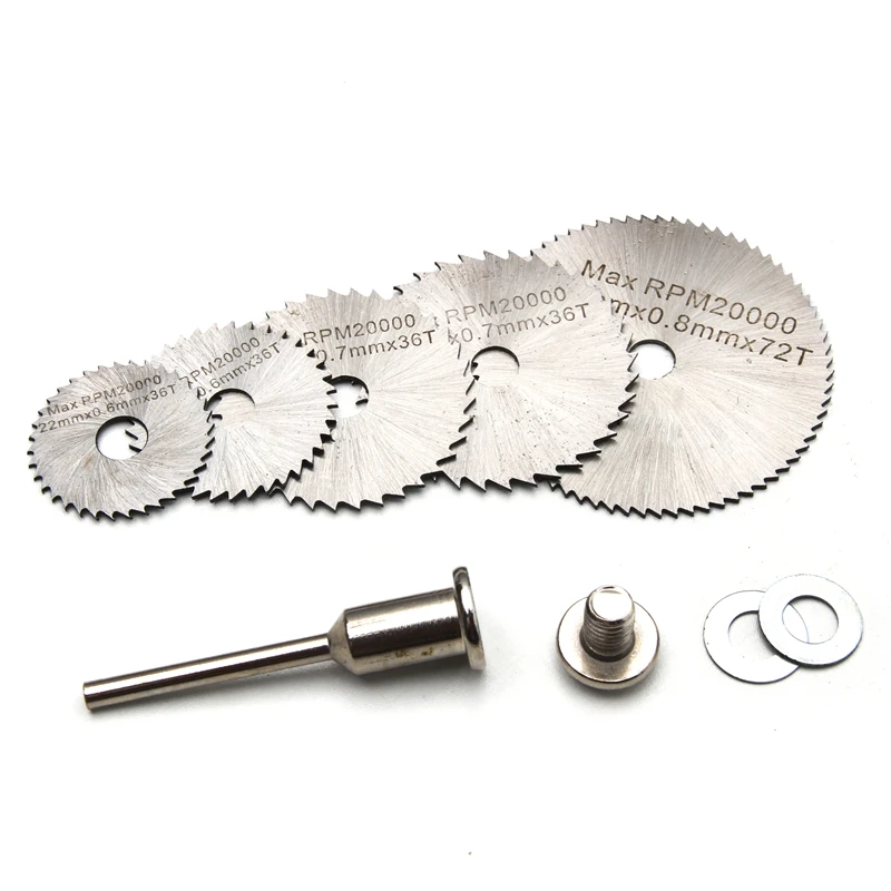 

6Pcs/Set 22/25/32/35/44mm HSS Mini Circular Saw Blades Alloy Steel 40/60 Teeth Wheel Discs Saw Blade For Wood Cutting Power Tool