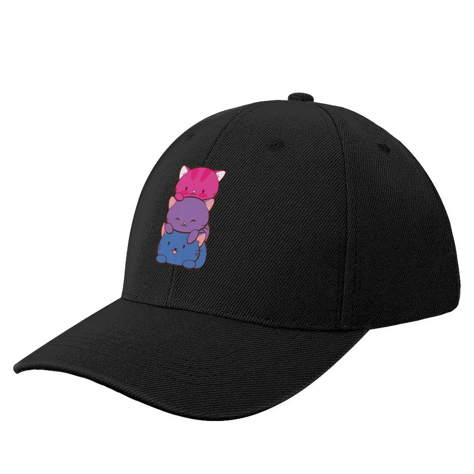 

Bisexual Flag LGBT Bi Pride Cute Kawaii Cats Baseball Cap hiking hat summer hat Caps For Men Women's