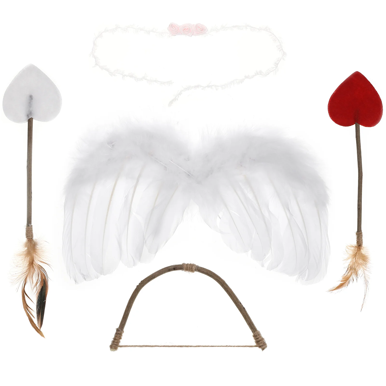 

1 комплект детских аксессуаров для косплея Cupid, ободок для волос, крыло, стрела, лук, реквизит