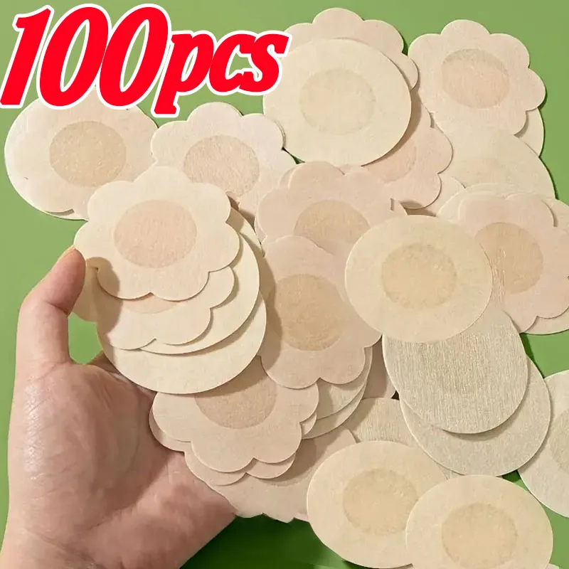 

10/100PCS Nipple Cover Stickers Women Breast Lift Tape Pasties Invisible Self-Adhesive Disposable Bra Padding Chest Paste Patch