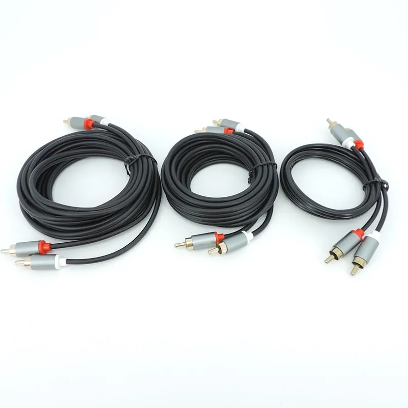 

1m/3/2m 2 RCA штекер к 2RCA штекер аудио разъем Удлинительный кабель усилитель шнур для динамиков кинотеатра DVD TV CD Soundbox позолоченный