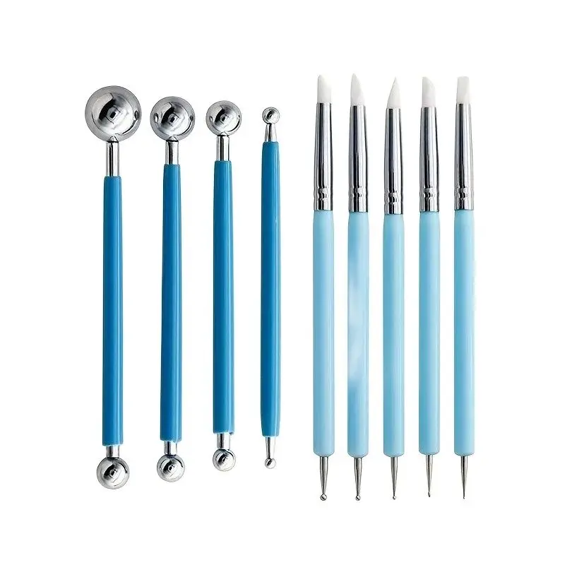 9pcs Polymer Modeling Clay Sculpting Tools, Silicone Dotting Pen, Ball Stylus, Pottery Ceramic Clay Indentation Set for Nail Art
9pcs Polymer Modeling Clay Sculpting Tools, Silicone Dotting Pen, Ball Stylus, Pottery Ceramic Clay Indentation Set for Nail Art