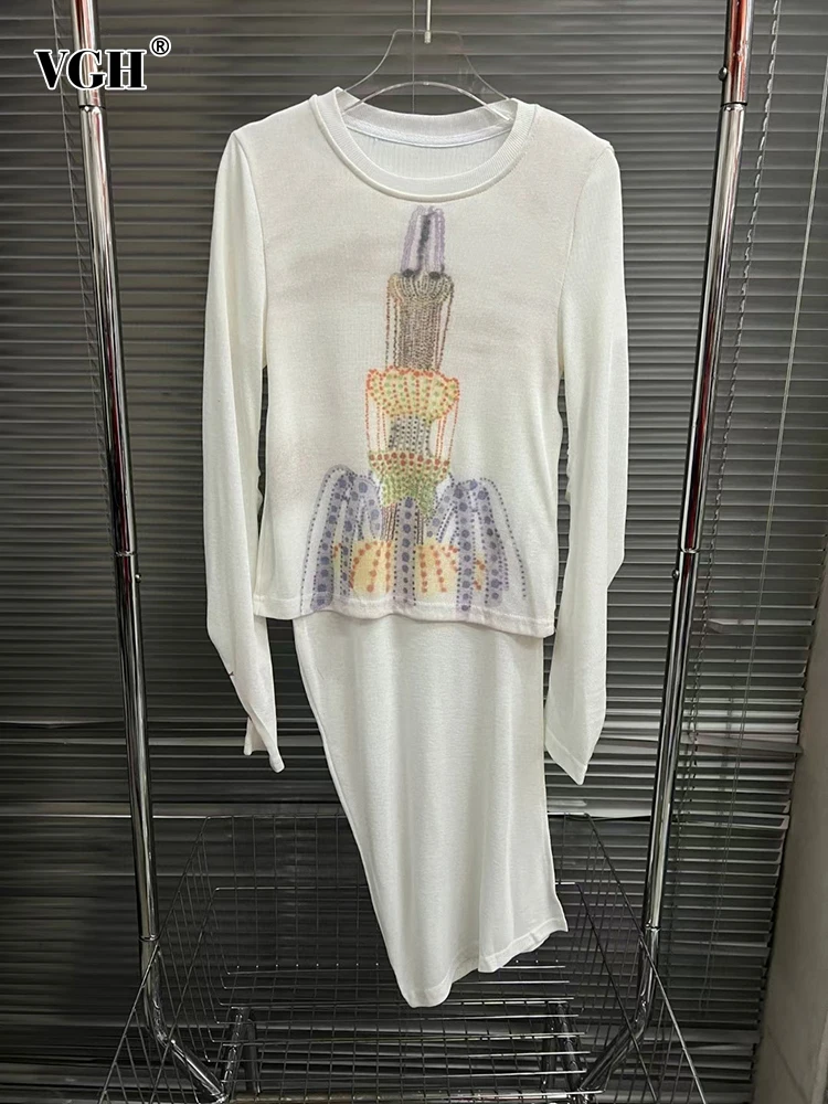 VGH Hit Color Printing Casual Irregular T Shirts For Women Round Neck Long Sleeve Minimalist Pullover T Shirt Female Fashion New
VGH Hit Color Printing Casual Irregular T Shirts For Women Round Neck Long Sleeve Minimalist Pullover T Shirt Female Fashion New
