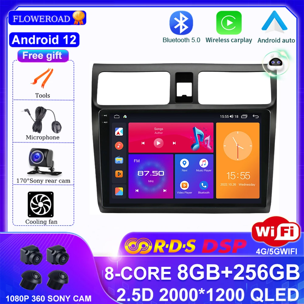 for Suzuki Swift 3 2003 - 2010 Head Unit Auto Multimedia GPS Navigation Car Radio DSP 2 Din AI Voice Android Auto Carplay BT RDS
for Suzuki Swift 3 2003 - 2010 Head Unit Auto Multimedia GPS Navigation Car Radio DSP 2 Din AI Voice Android Auto Carplay BT RDS