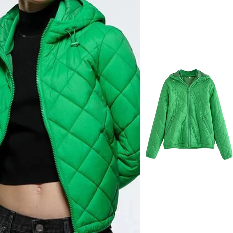 Chic Solid Green New Women Zipper Hooded Cotton Outwear Long Sleeve Plaid Padded Coat Fashion 2022 Autumn Casual Jacket
Chic Solid Green New Women Zipper Hooded Cotton Outwear Long Sleeve Plaid Padded Coat Fashion 2022 Autumn Casual Jacket