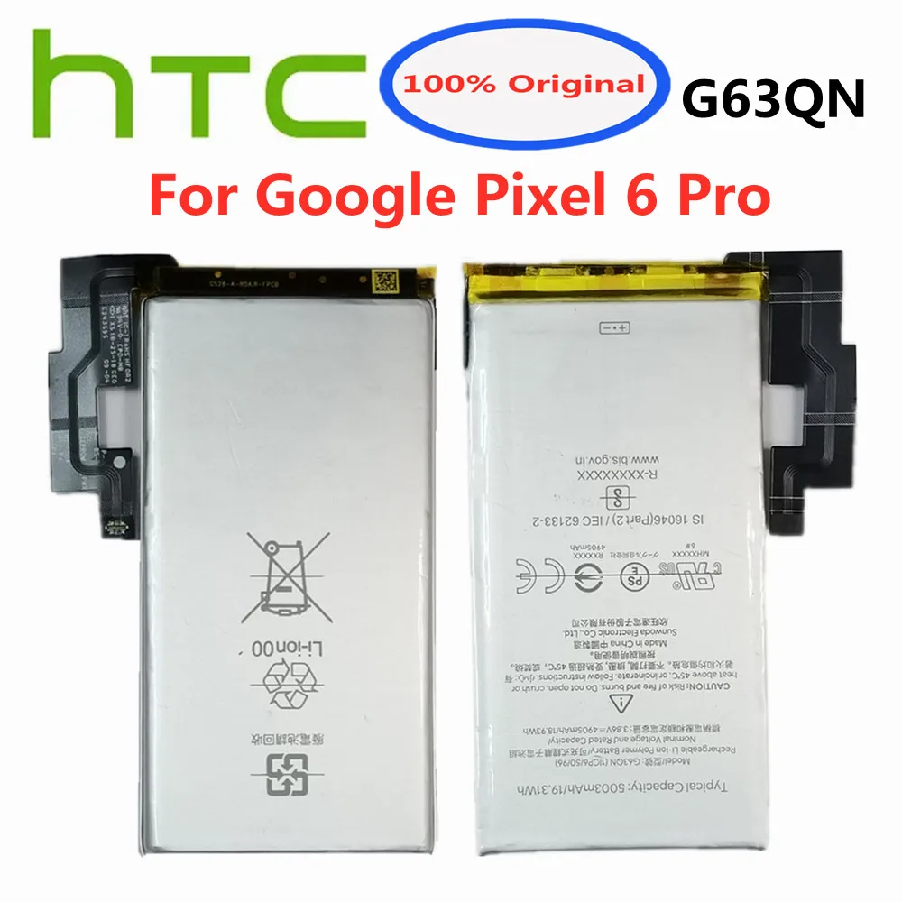 

New 100% Original 5003mAh G63QN Battery For HTC Google Pixel 6 Pro Pixel 6Pro Smart Mobile Phone Replacement Batteries Batteria