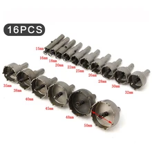 15-50mm 16pcs HSS Hole Saw Set Tungsten Carbide Tip TCT Core Drill Bit Hole Saw for Metal Stainless Steel Cutter Hole Openner
15-50mm 16pcs HSS Hole Saw Set Tungsten Carbide Tip TCT Core Drill Bit Hole Saw for Metal Stainless Steel Cutter Hole Openner