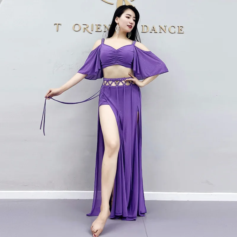 

Belly Dance Long Dress Set Luxury Tassel Modern Dance Suit Performance Carnaval Costumes Fashion Woman Exotic Dancer Outfit 2023