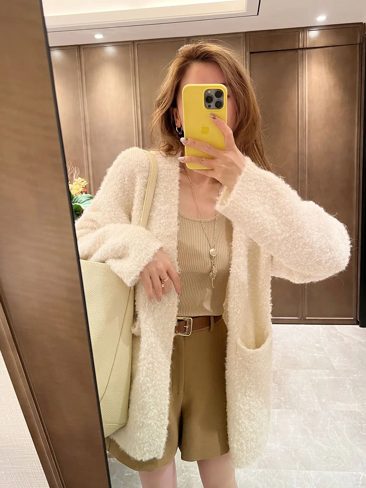 

Cardigans Women 2023 New Casual Knits Sweaters Loose Solid Pocket Open Stitch Coat V-Neck Long Sleeve Korean Fashion K42