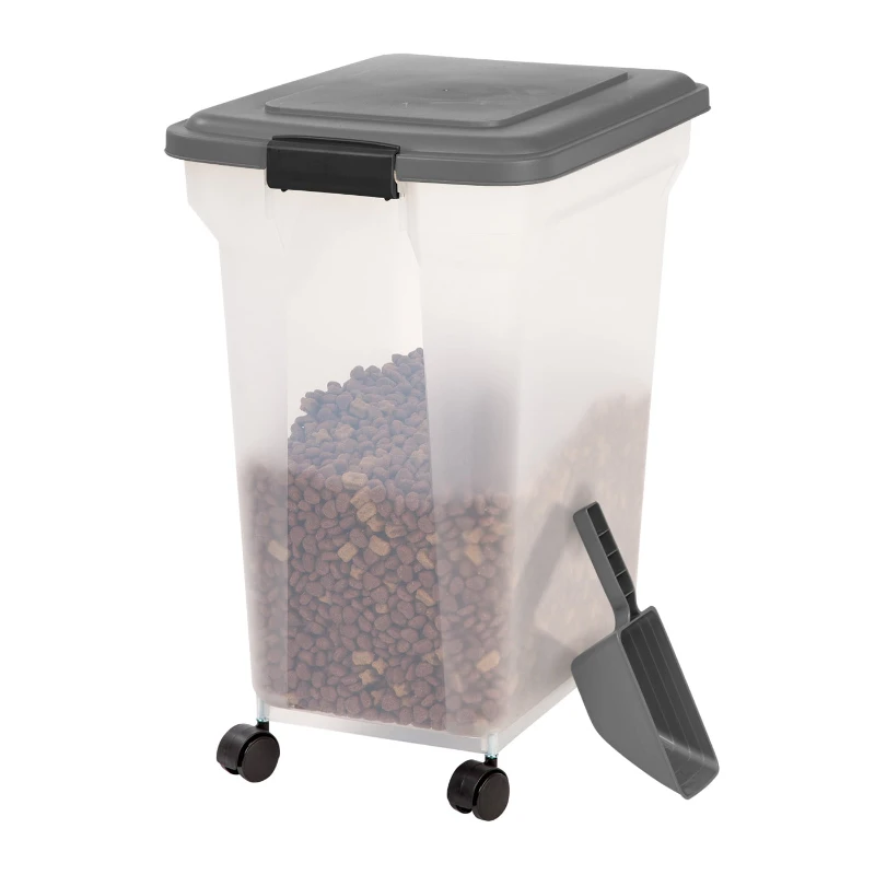 45lb Premium Airtight Sealed Pet Dog & Cat Food Container with Scoop, Gray Feeding mat Lick mat for dog Dog grooming equipment S
45lb Premium Airtight Sealed Pet Dog & Cat Food Container with Scoop, Gray Feeding mat Lick mat for dog Dog grooming equipment S