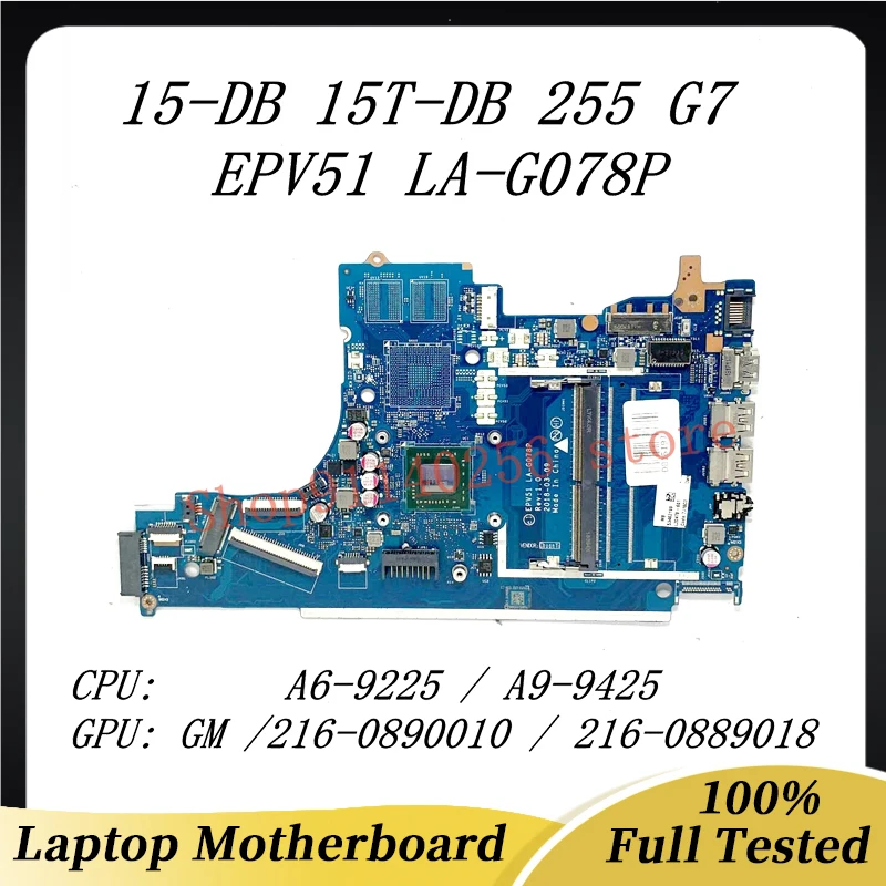

L20477-601 L20478-601 L20480-601 L20481-601 L46513-601 For HP 15-DB LA-G078P Laptop Motherboard With A6 / A9 CPU GM/PM 100% Test