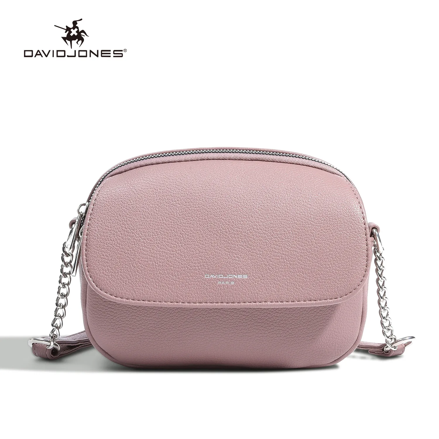 

New 2024 David Jones Lady Fashion Shoulder Bag Student School Bookbag Women Handbag Waterproof Female Crossbody Bag PU Leather