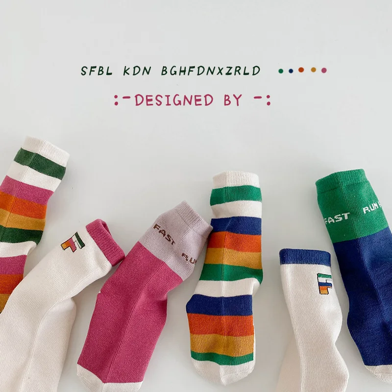 Spring Children Socks 3-12Y Kids Fashion Rainbow Pattern Sport Socks Boys Girls Calf Cotton Sock
Spring Children Socks 3-12Y Kids Fashion Rainbow Pattern Sport Socks Boys Girls Calf Cotton Sock