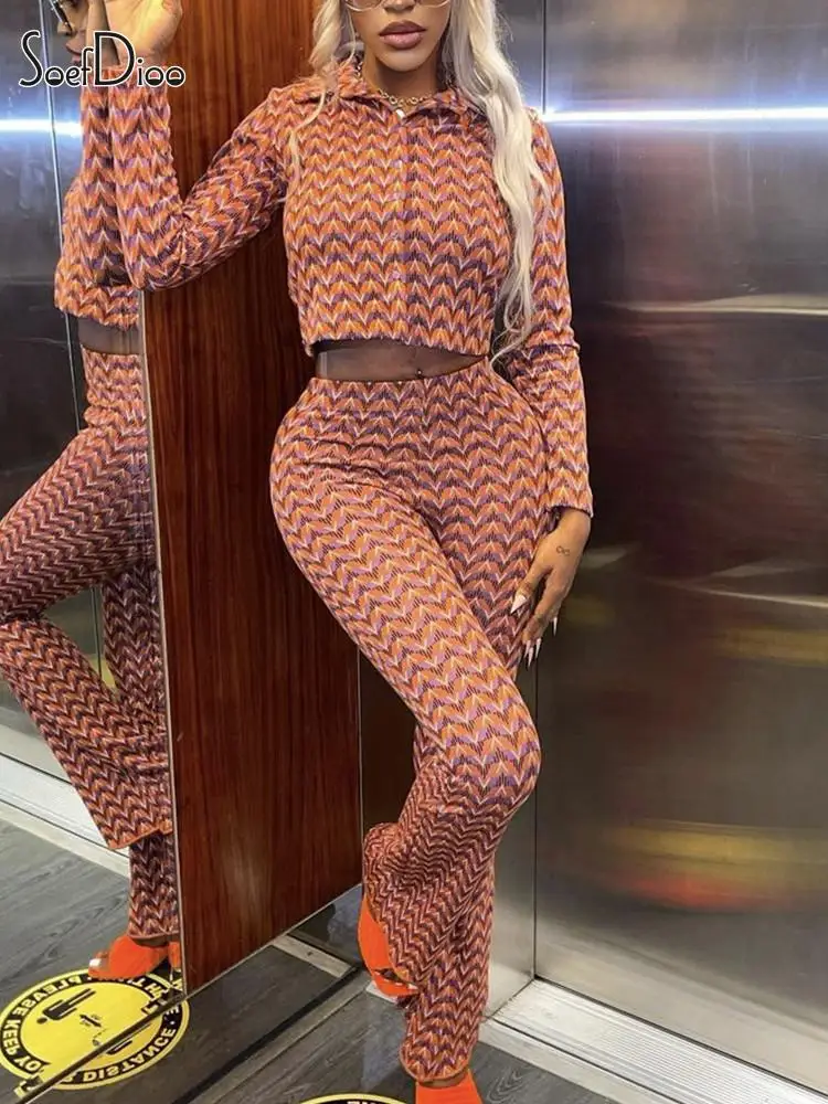 Soefdioo Fashion Printed Women's Set Long Sleeve Crop Shirts and Flare Pants 2023 Autumn Casual Matched Two Piece Sets Outfits
Soefdioo Fashion Printed Women's Set Long Sleeve Crop Shirts and Flare Pants 2023 Autumn Casual Matched Two Piece Sets Outfits