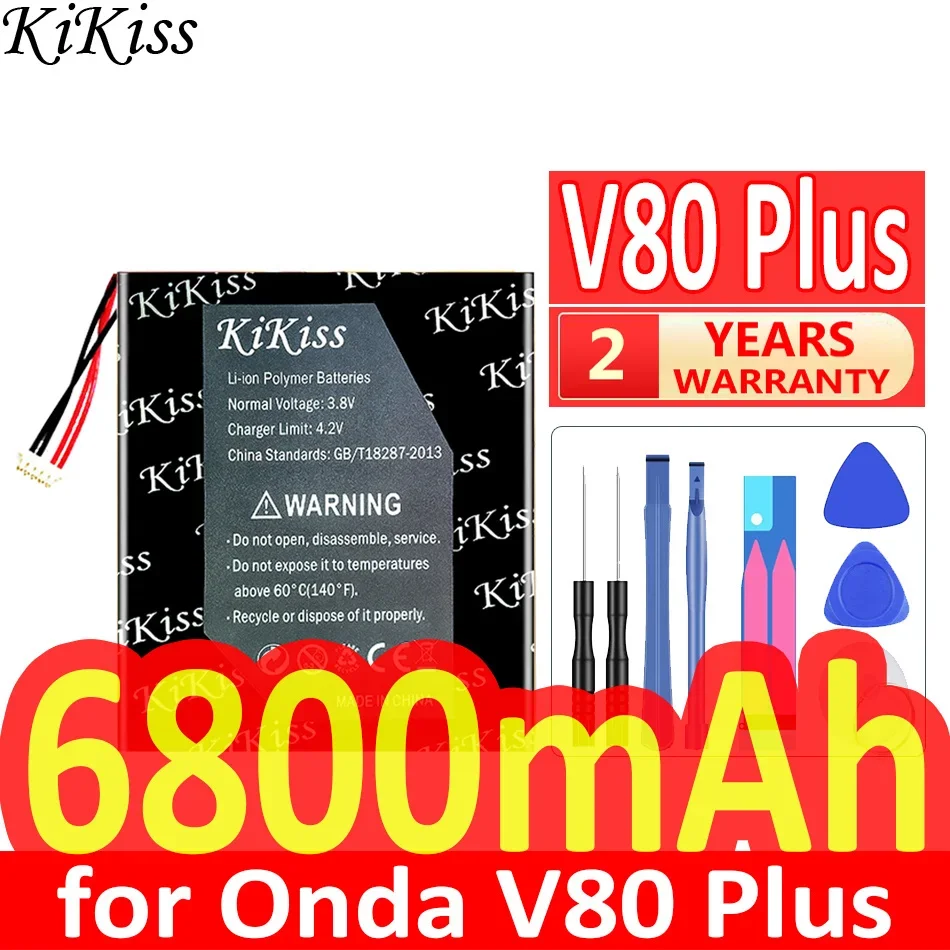 Мощная батарея 6800 мАч KiKiss V80 Plus (5-проводная вилка) для Onda V80Plus OC801 OI100 V80SE OI101
Мощная батарея 6800 мАч KiKiss V80 Plus (5-проводная вилка) для Onda V80Plus OC801 OI100 V80SE OI101