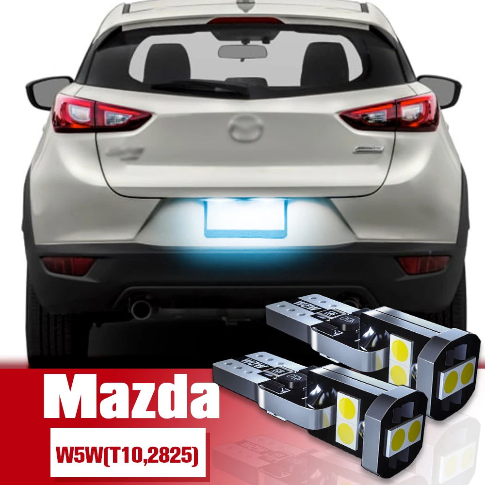

License Plate Light Accessories 2x LED Bulb Lamp W5W T10 For Mazda 2 3 bk Sport 5 6 gh gg CX-3 CX-5 CX-7 CX-9 RX-8 Tribute MX-5