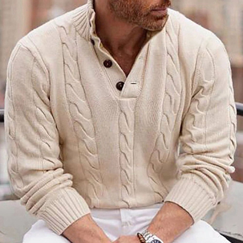 Mens Autumn Winter Fashion Casual Retro British Stand-Up Collar Sweater Long-Sleeve Elegant Simple Solid Color Polo Sweater
Mens Autumn Winter Fashion Casual Retro British Stand-Up Collar Sweater Long-Sleeve Elegant Simple Solid Color Polo Sweater