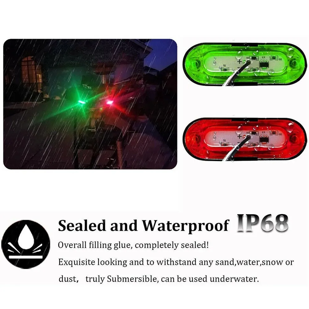2pcs LED Boat Navigation Lights Red Green Deck Waterproof Bow Pontoon Lights 12-24V Over 70000 Hours Lifespan Lamp
2pcs LED Boat Navigation Lights Red Green Deck Waterproof Bow Pontoon Lights 12-24V Over 70000 Hours Lifespan Lamp
