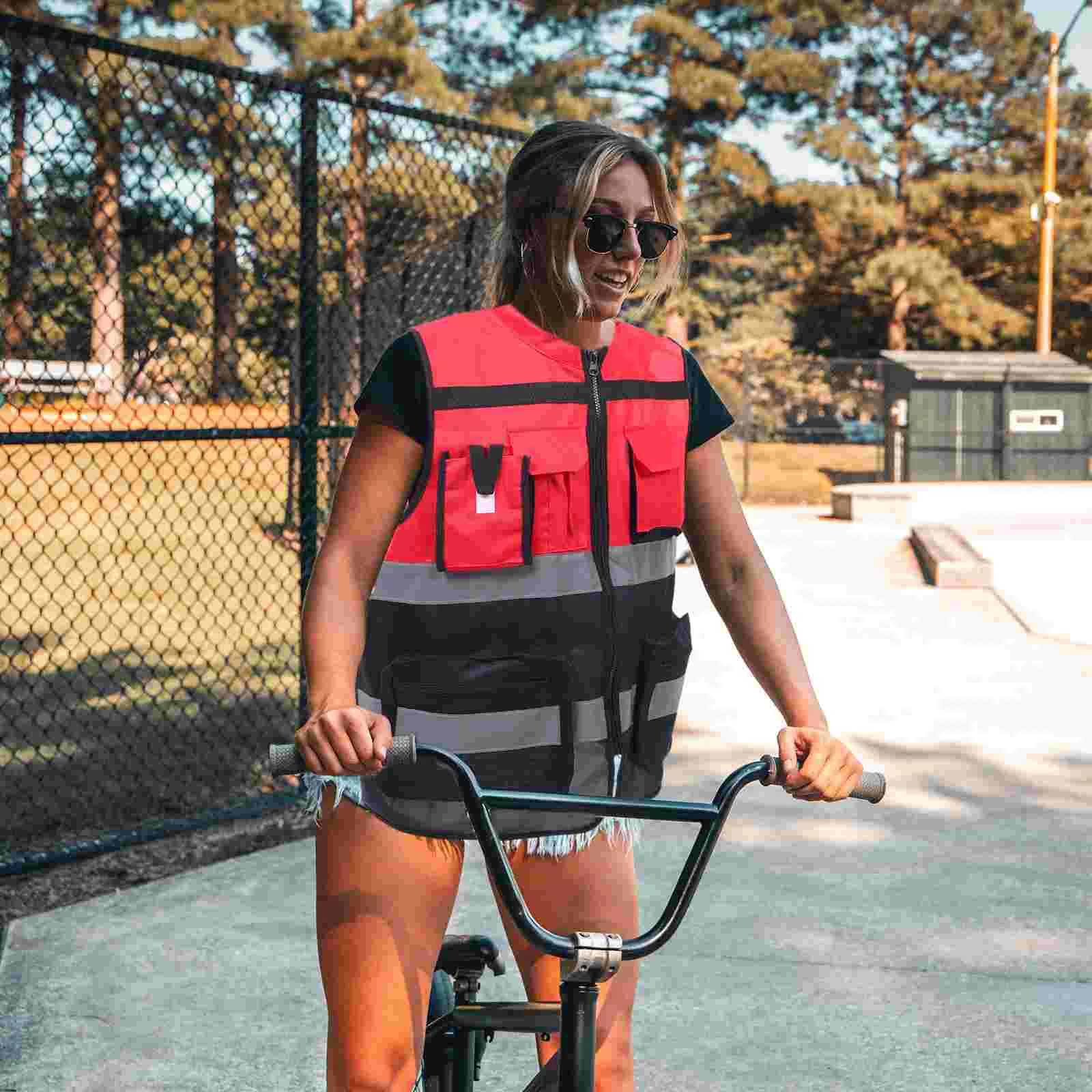 Reflective Vest Safe Outdoor with Pocket Safety Clothing Night Nylon Fabric for Adult Work 
Reflective Vest Safe Outdoor with Pocket Safety Clothing Night Nylon Fabric for Adult Work