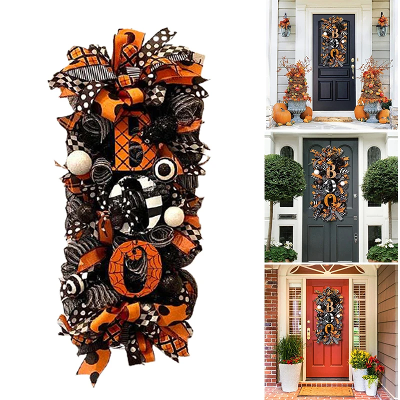 2023 Halloween Swag Wreath Fall Wreath Front Door Hanging Ornament For Halloween Holiday Home Yard Decoration 
2023 Halloween Swag Wreath Fall Wreath Front Door Hanging Ornament For Halloween Holiday Home Yard Decoration