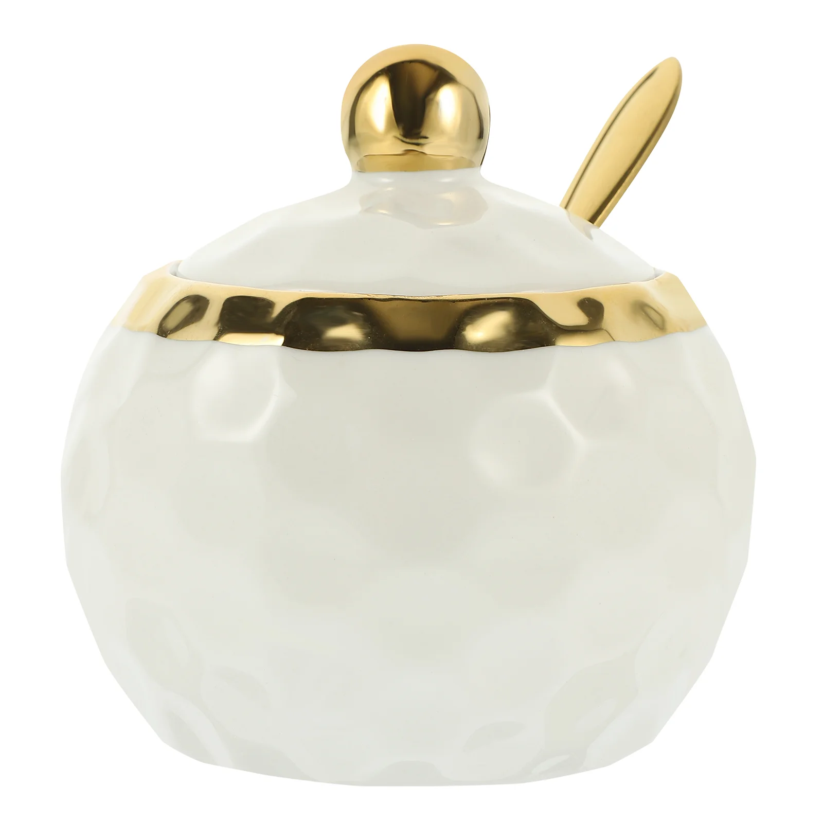 Ceramic Sugar Bowl Lid Sugar Salt Container Decorative Porcelain Condiment Jar Home Kitchen Accessories Golden White 320Ml
Ceramic Sugar Bowl Lid Sugar Salt Container Decorative Porcelain Condiment Jar Home Kitchen Accessories Golden White 320Ml