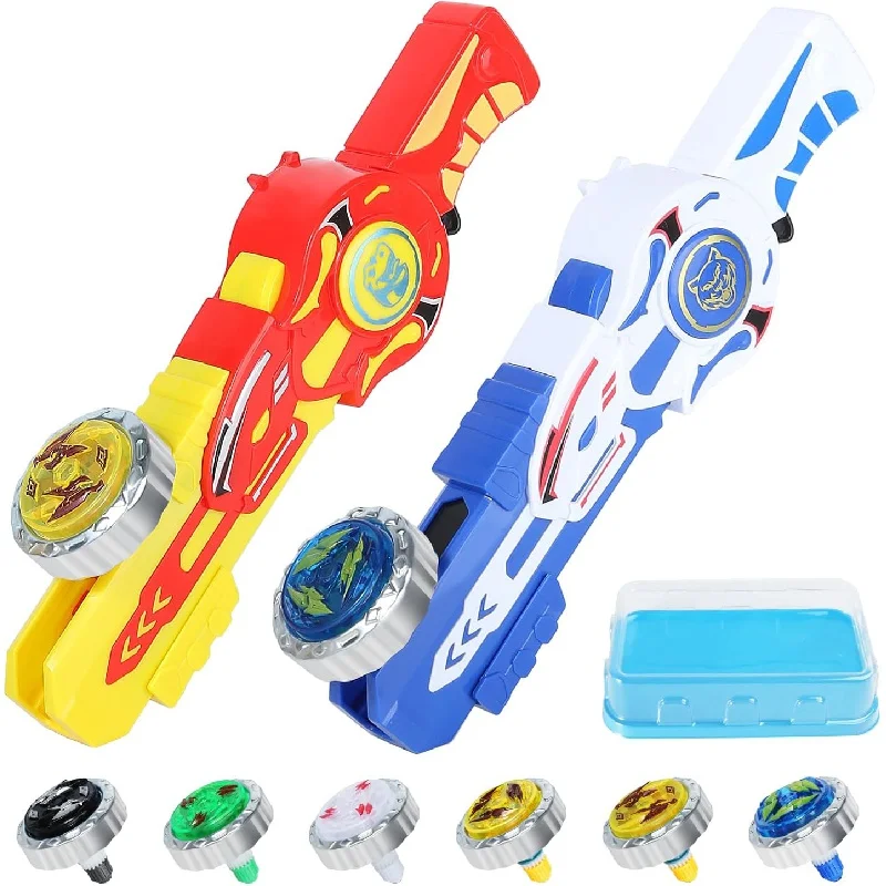 

Battling Burst Gyro Toy Set Rivalry with 6 Spinning 2 Launchers 1 Beystadium, Combat Game Children Kids Ages 7 (Red White)