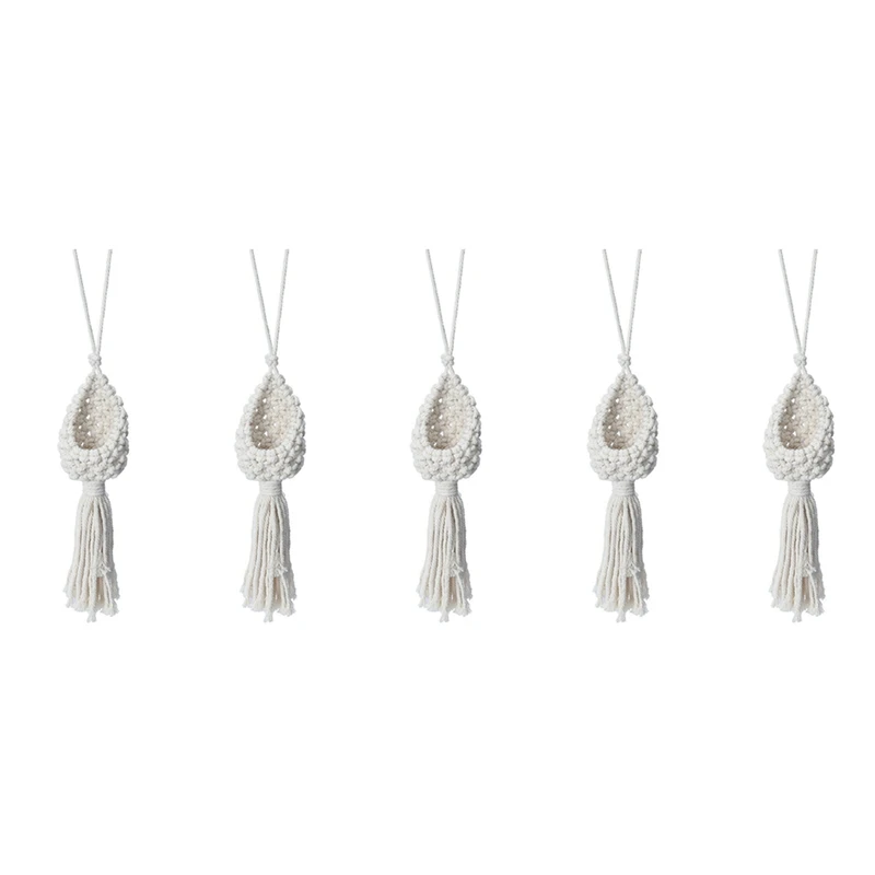 5X Boho Macrame Air Plant Hanger Tillandsia Hanging Basket Rope Holder Flower Home Decor (13CM)
5X Boho Macrame Air Plant Hanger Tillandsia Hanging Basket Rope Holder Flower Home Decor (13CM)