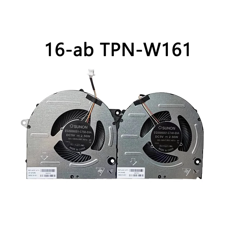 NEW ORIGINAL Laptop CPU GPU Cooling Fan For HP BookPro 16-ab TPN-W161 N63219-001 Integrated graphics NEW ORIGINAL Laptop CPU GPU Cooling Fan For HP BookPro 16-ab TPN-W161 N63219-001 Integrated graphics