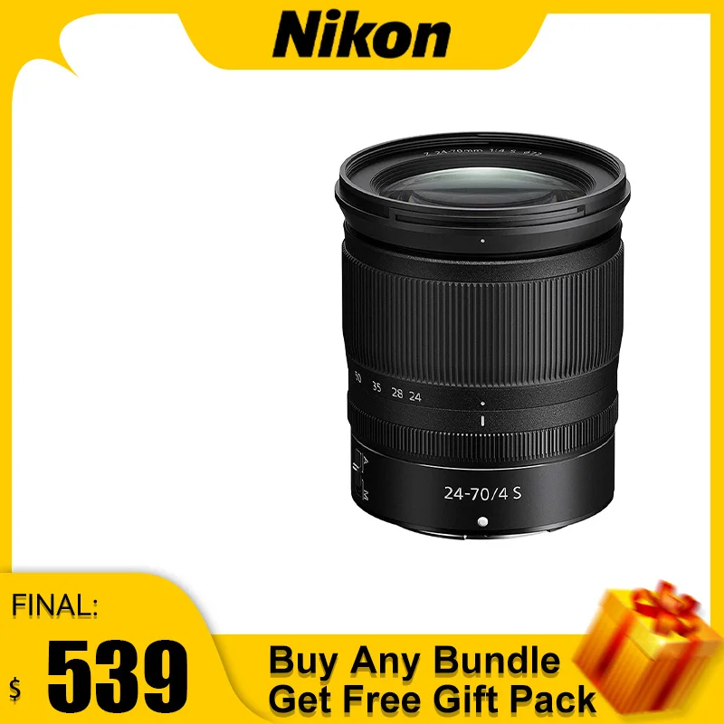 

Nikon Z 24-70mm F4 S Full Frame Large Aperture Standard Portable Zoom Mirrorless Digital Camera Lens for Z50 Z5 Z6 Z7 NIKKOR