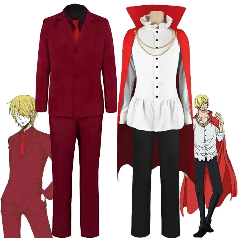 Sanji Cosplay Costume Shirt Long Pants Cloak Set Fantasy Red Uniform Set Halloween Carnival Party Cosplay Disguise Clothing
Sanji Cosplay Costume Shirt Long Pants Cloak Set Fantasy Red Uniform Set Halloween Carnival Party Cosplay Disguise Clothing