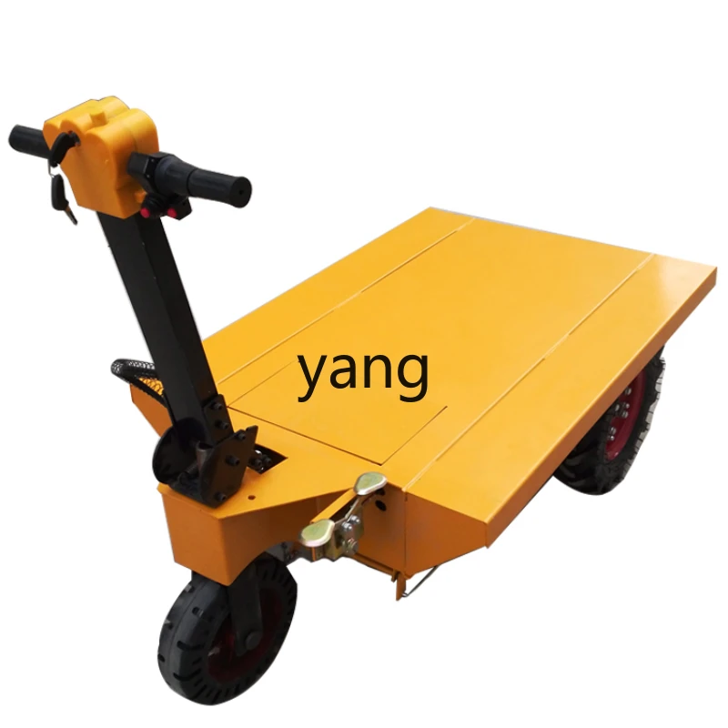 

Yjq Electric Brick Pulling Construction Site Flat Three-Wheel Hand Push Gray Bucket Small Handling Gray Pulling Trolley Tool Car