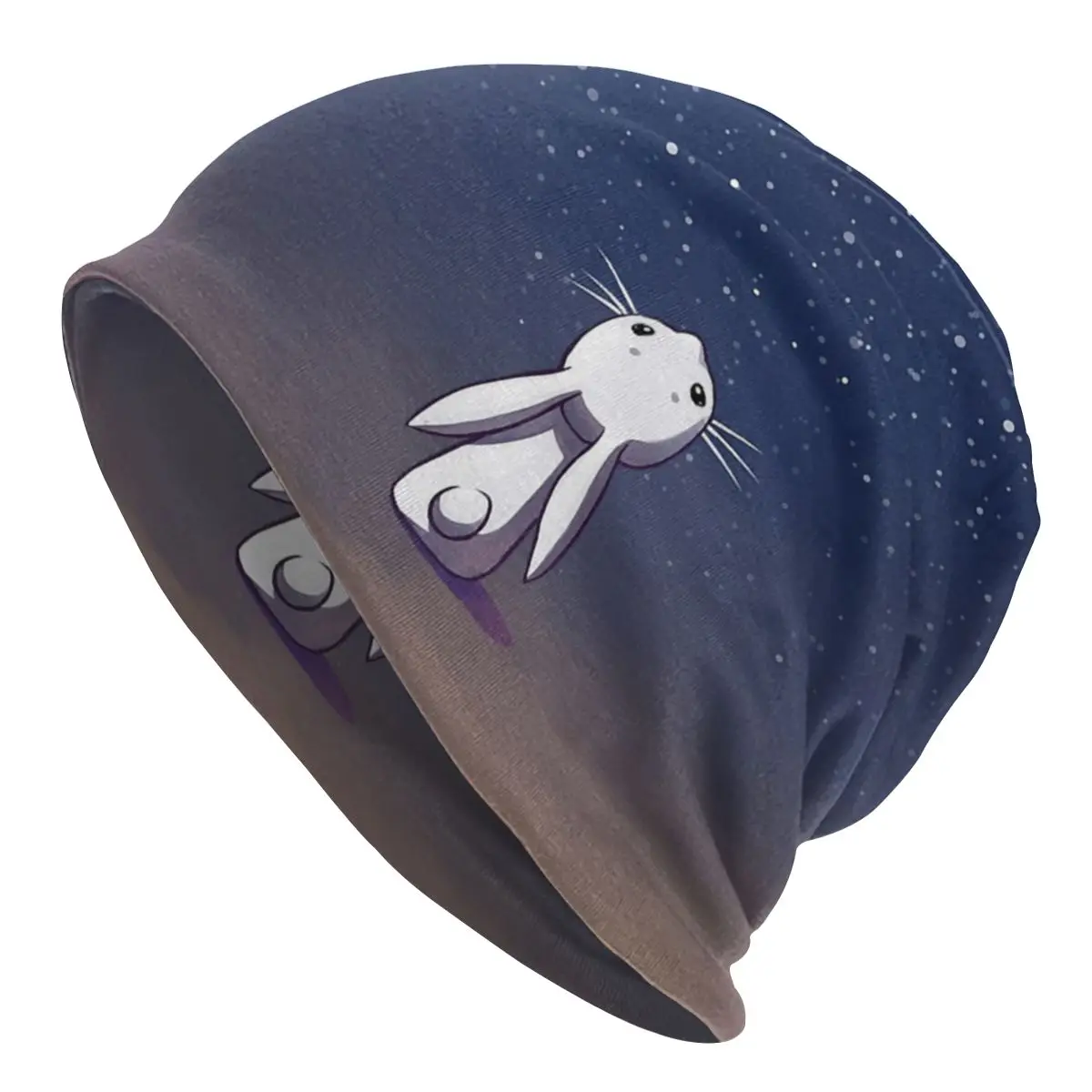 

Вязаная шапка Moon шапочка кролика, шапки в стиле хип-хоп, уличные шапочки, облегающие шапки, мужские, женские, взрослые, осенне-зимние теплые шапки двойного назначения