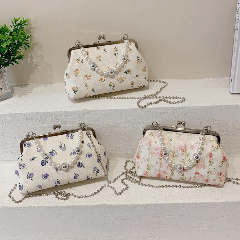 Luxurious Pearl Handle Handbag For Women Elegant Evening Bag flower printing Wedding party Clutch bag Fashion Lady Crossbody Bag
Luxurious Pearl Handle Handbag For Women Elegant Evening Bag flower printing Wedding party Clutch bag Fashion Lady Crossbody Bag