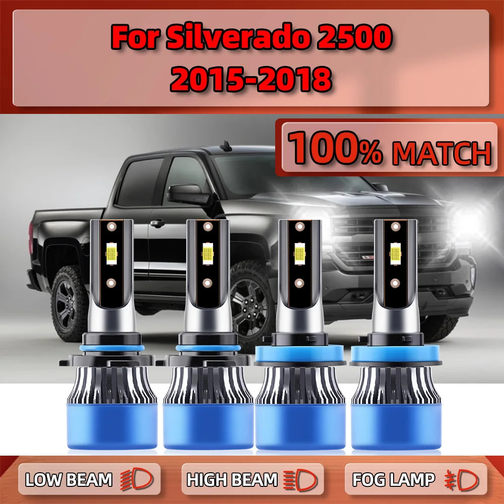 40000LM LED Car Headlight Bulbs H11 9005 HB3 Auto Lights 6000k Turbo Lamps 12V For Chevy Silverado 2500 2015 2016 2017 2018
40000LM LED Car Headlight Bulbs H11 9005 HB3 Auto Lights 6000k Turbo Lamps 12V For Chevy Silverado 2500 2015 2016 2017 2018