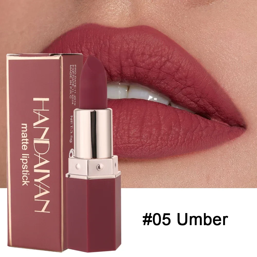 

6 Colors Matte Waterproof Velvet Nude Lipstick Moisturizing Lasting Sexy Red Lip Non-Stick Cup Makeup Lips Tint Cosmetics Beauty
