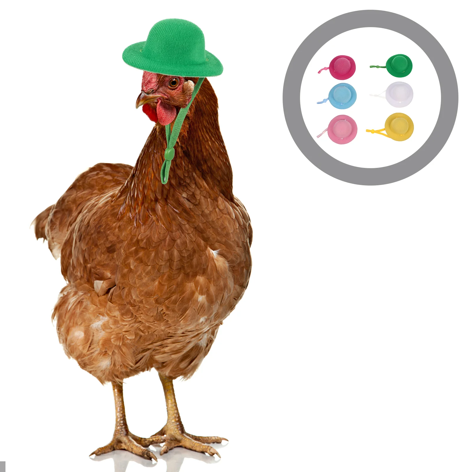 

6Pcs Pet Chicken Hats Tiny Pet Hats Funny Hen Hats Decorative Chicken Hats (Mixed Color)