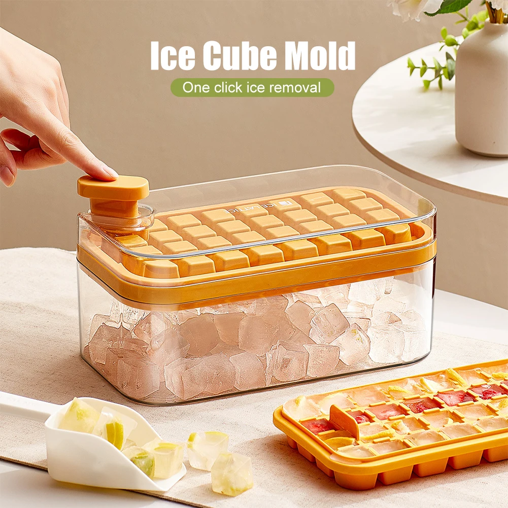 2 in 1 Ice Cube Molds and Storage Box Home Kitchen Bar Tools 32/64 Grids Ice Cube Mold Easy Demould Ice Cube Trays with Lid
2 in 1 Ice Cube Molds and Storage Box Home Kitchen Bar Tools 32/64 Grids Ice Cube Mold Easy Demould Ice Cube Trays with Lid