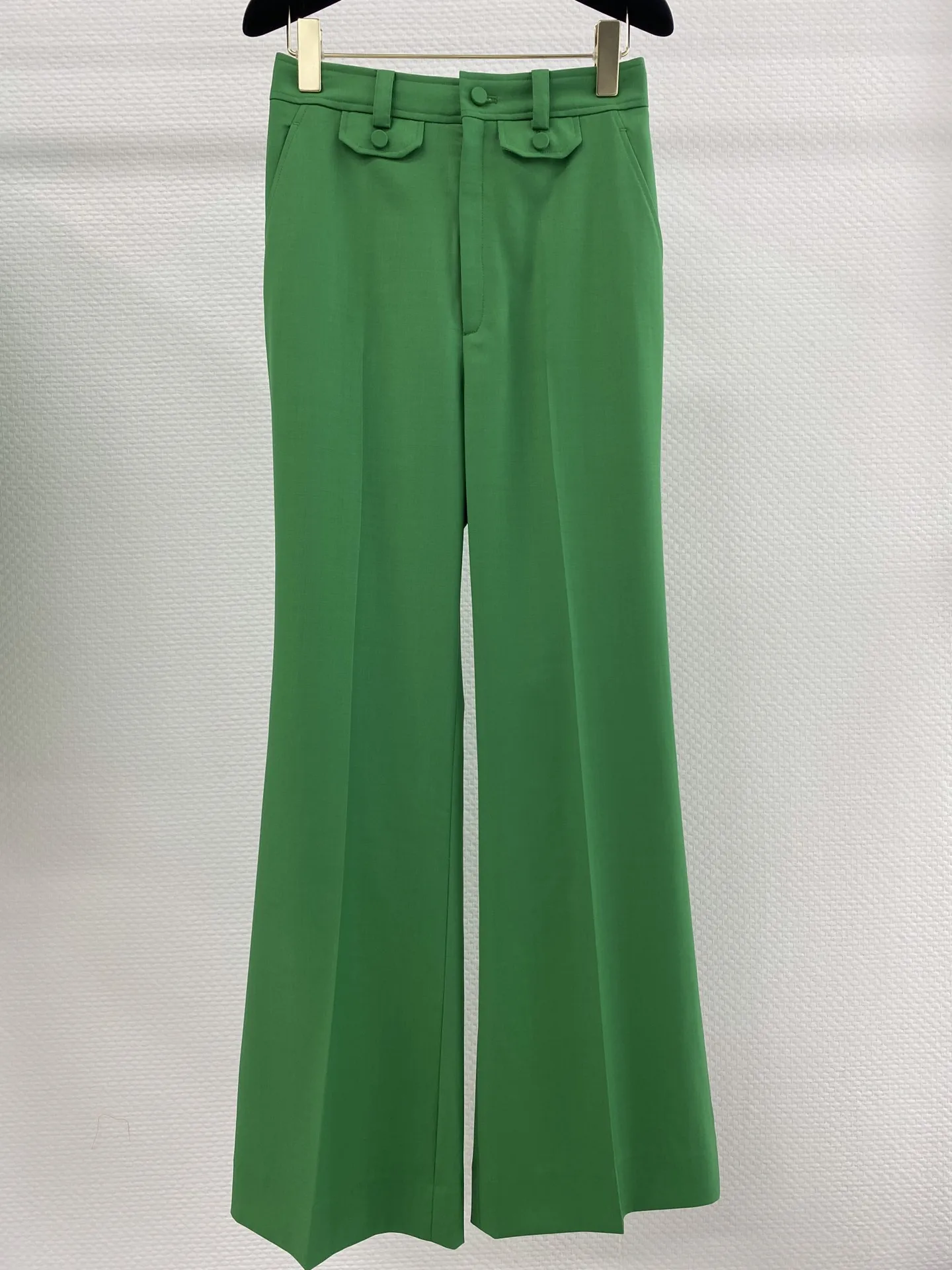 

Early autumn new micro lacing pants, imported silk wool fabric, the inner line hand-sewn,