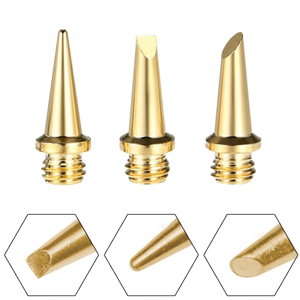 3pcs Copper Soldering Iron Tip HS-1115K Replacement Soldering Iron Tip Pointed Inclined Flat Welding Head Welding Tools
3pcs Copper Soldering Iron Tip HS-1115K Replacement Soldering Iron Tip Pointed Inclined Flat Welding Head Welding Tools