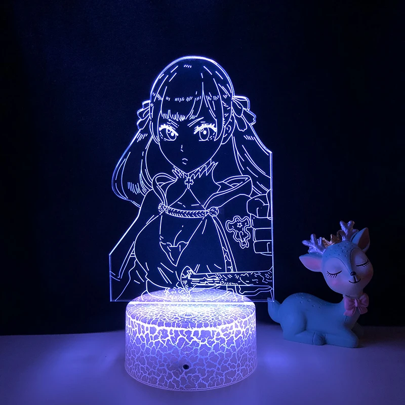 Аниме 3d лампа чёрный Клевер Noelle Silva для декора комнаты красочные меняющиеся ночники подарок светодиодные лампы чёрный Клевер
Аниме 3d лампа чёрный Клевер Noelle Silva для декора комнаты красочные меняющиеся ночники подарок светодиодные лампы чёрный Клевер