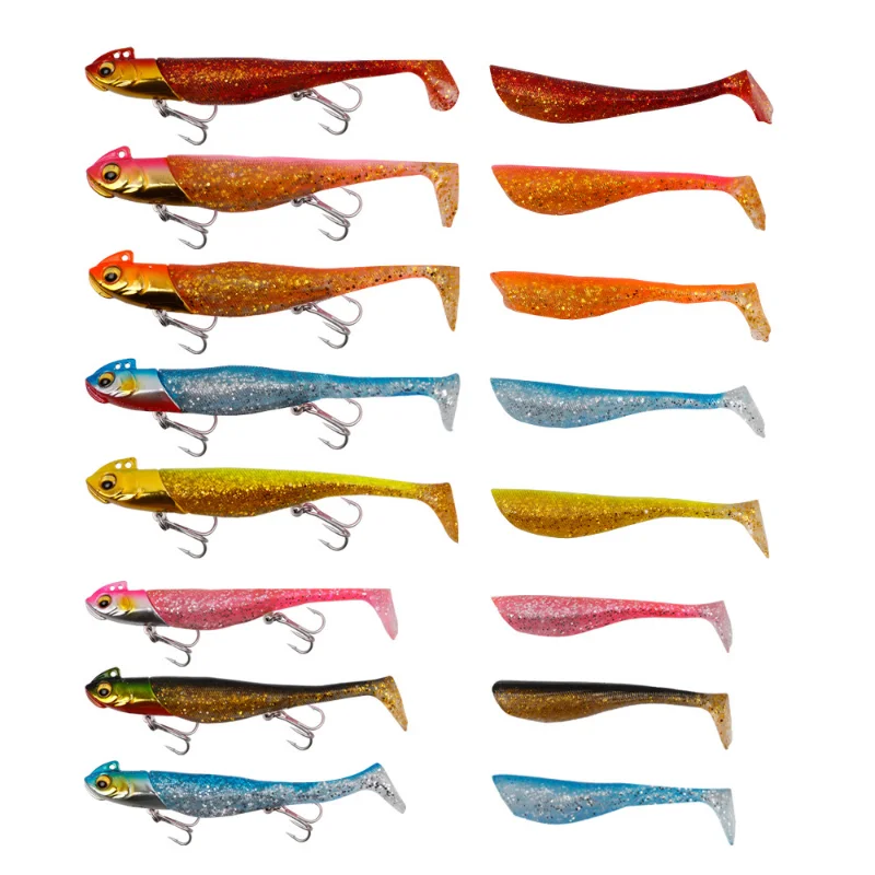Lead Head Hook with Soft Bait 23g 30g Sea Bass Luya Bait Fishing Accessories Professional Fish Tackle for Jig Lure Hard Bait
Lead Head Hook with Soft Bait 23g 30g Sea Bass Luya Bait Fishing Accessories Professional Fish Tackle for Jig Lure Hard Bait