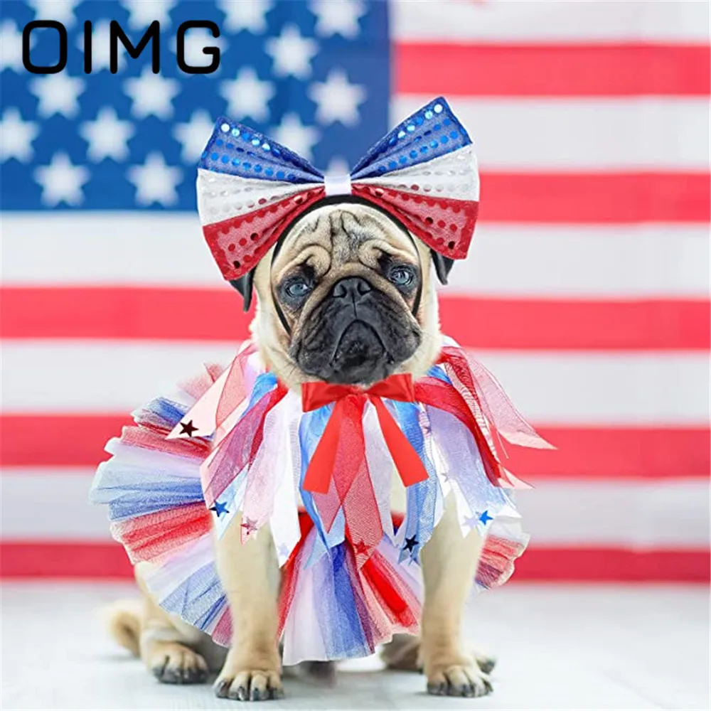 OIMG Pet New Independence Day Hair Hoop Set Dog Independence Day Tutu Skirt Dog Party Decoration Supplies French Bulldog Yorkies
OIMG Pet New Independence Day Hair Hoop Set Dog Independence Day Tutu Skirt Dog Party Decoration Supplies French Bulldog Yorkies