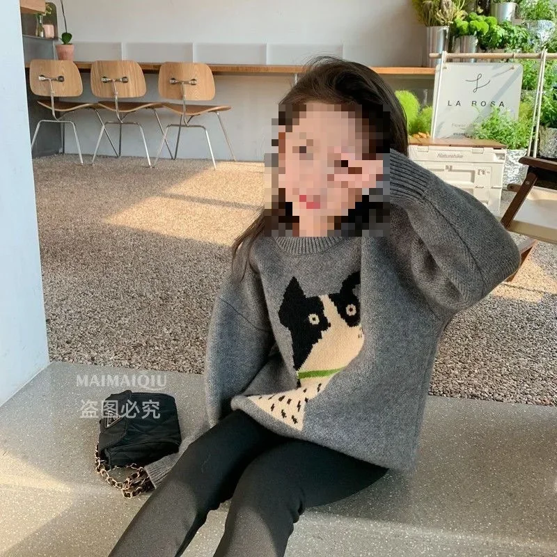 2023 Korean Winter Children Girl Pullover Sweater Junior Girl Cartoon Dog Knitted Tops School Girl Thicken Warm Knitwears
2023 Korean Winter Children Girl Pullover Sweater Junior Girl Cartoon Dog Knitted Tops School Girl Thicken Warm Knitwears