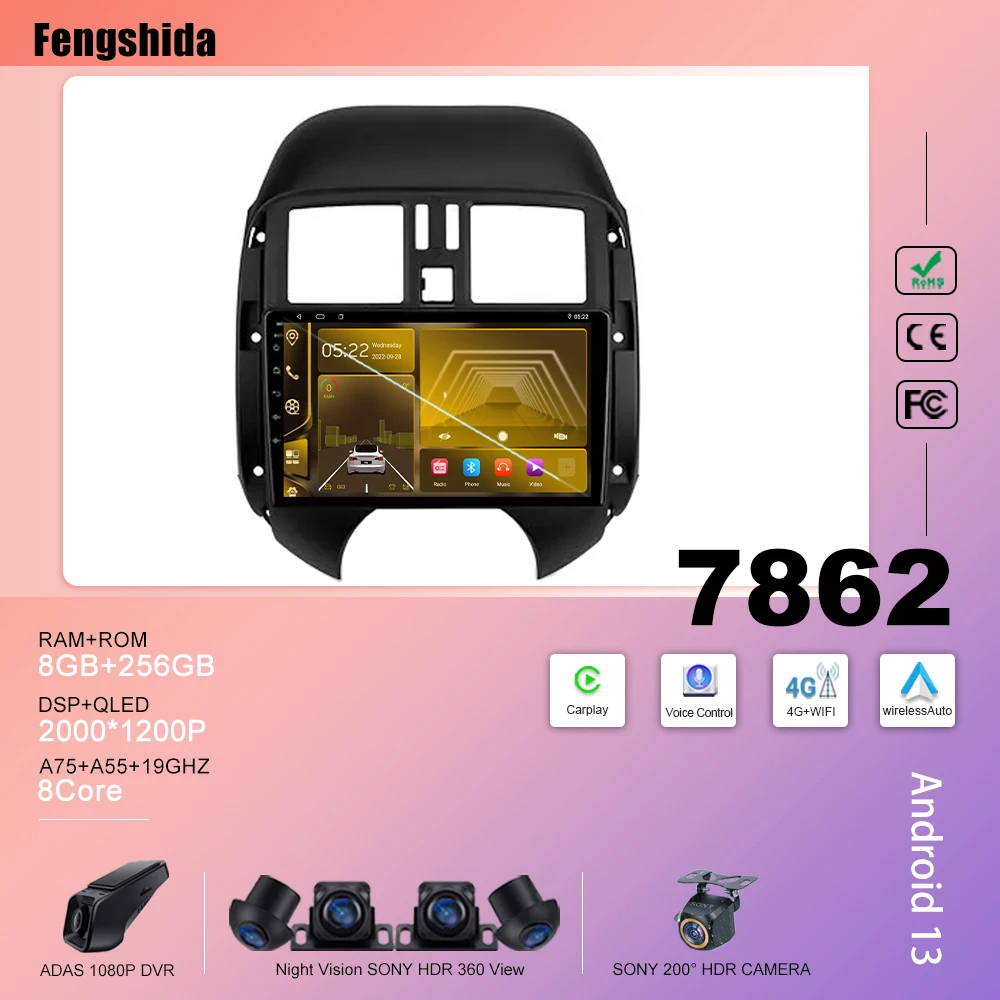 Android For Nissan Sunny Versa C17 2012- 2014 Car Multimedia Player Mirror Link Rear Camera Bluetooth No 2din DVD Touch Screen
Android For Nissan Sunny Versa C17 2012- 2014 Car Multimedia Player Mirror Link Rear Camera Bluetooth No 2din DVD Touch Screen