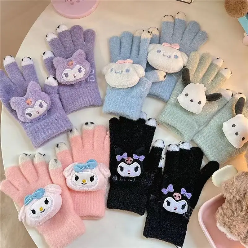 New Kawaii Cinnamoroll Kuromi Pochacco My Melody Gloves Cute Knitted Five-Finger Gloves with Touch Screen for Warmth Protection
New Kawaii Cinnamoroll Kuromi Pochacco My Melody Gloves Cute Knitted Five-Finger Gloves with Touch Screen for Warmth Protection