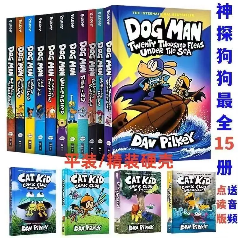 15Books Dog Man Detective Dog's Adventures Volumes 1-15 Hardcover New Edition Set Picture Book Comic Click-to-Read Version Livro
15Books Dog Man Detective Dog's Adventures Volumes 1-15 Hardcover New Edition Set Picture Book Comic Click-to-Read Version Livro
