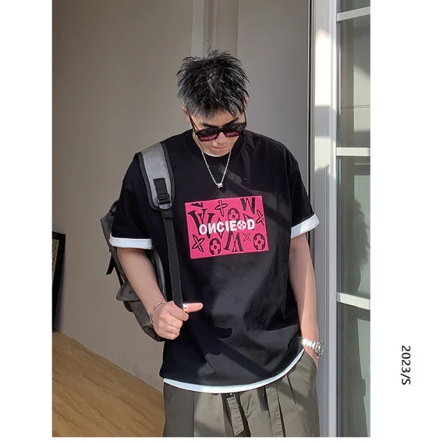 Oversized summer casual and versatile short sleeve T-shirt men's loose American fashion brand crew neck top body shirt
Oversized summer casual and versatile short sleeve T-shirt men's loose American fashion brand crew neck top body shirt