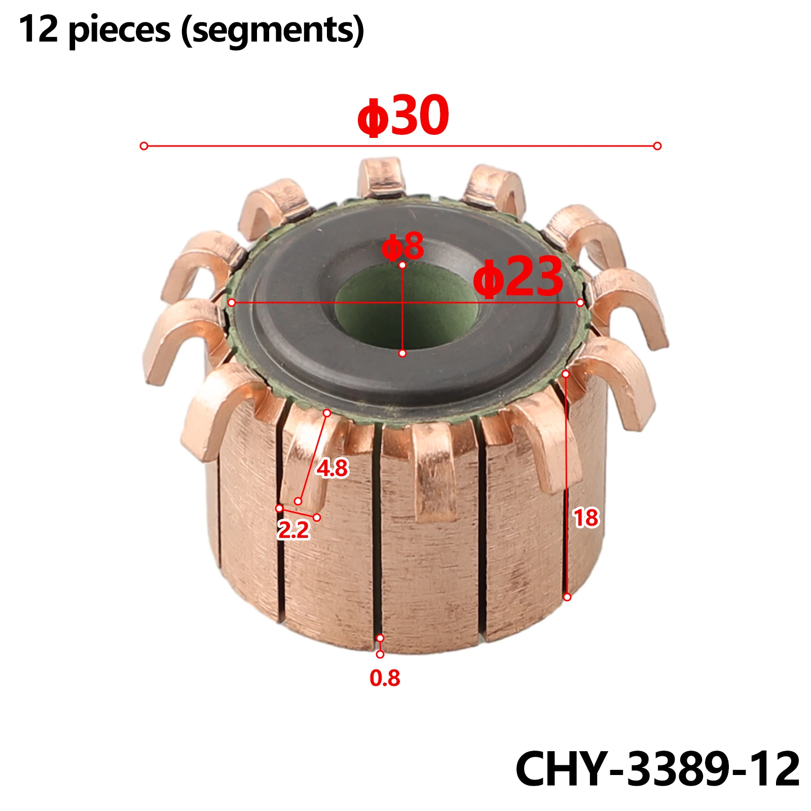 High-speed DC Motors Copper Hook Type Enhance Motor Function with a 12P Teeth Copper Hook Type Electrical Motor Commutator 
High-speed DC Motors Copper Hook Type Enhance Motor Function with a 12P Teeth Copper Hook Type Electrical Motor Commutator